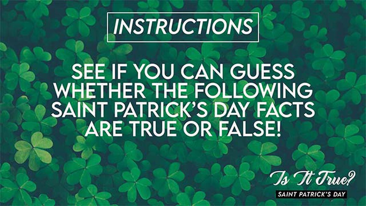 Is It True Saint Patrick's Day Edition image number null